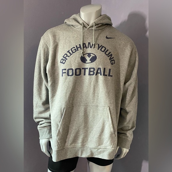 New Nike Brigham Young University Football football Pullover Hoodie Gray XXL - Picture 7 of 7